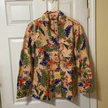 MSRP $60 Style Co Womens Printed Utility Jacket Peach Sherbet Pink Size XL - £11.71 GBP