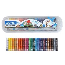 DOMS Non-Toxic 9mm Oil Pastel Set in Plastic Case (25 Assorted Shades - 1SET) - £9.64 GBP