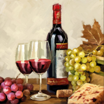 4pcs Decoupage Napkins, 33x33cm, Still life, Red Wine and Fruit Grapes,S... - £3.51 GBP