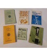 Lot Of 6 1960s USGA THE RULES OF GOLF COLLECTORS ITEMs - $24.00