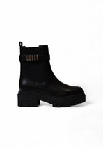 Guess Women Boots - 10 US EU 41 Black Leather Combat Platform Ankle New - $293.82 CAD