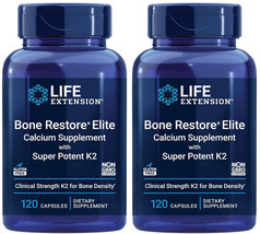 BONE RESTORE ELITE with SUPER POTENT K2 240 Capsule   LIFE EXTENSION - $69.00