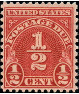 1931 1/2c Postage Due, Scarlet Scott J79 Mint F/VF NH - $52.16 MXN