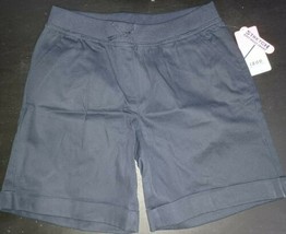 NEW Girl&#39;s IZOD Navy Blue School Uniform Stretch Pull-on Shorts Sz 16  F... - $13.85