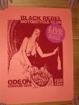 Negro Rebel Moto Club Póster Serigrafía Concierto Odeon Feb 15 Cleveland The - £69.57 GBP