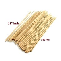 Bamboo Skewers Wooden for BBQ Sticks or Grill Other (200 Pcs - 12 &quot;) - £12.25 GBP