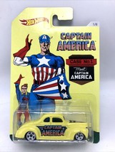 Hot Wheels Captain America &#39;40 Ford Coupe 1/8 Yellow Case No 1  - £2.76 GBP