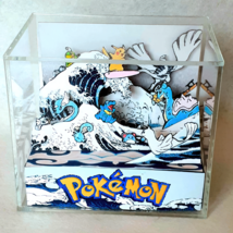 Pokemon Great Wave - 3D Cube Handmade Diorama - Video Games - Shadowbox - £54.49 GBP