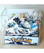 Pokemon Great Wave - 3D Cube Handmade Diorama - Video Games - Shadowbox - £54.54 GBP