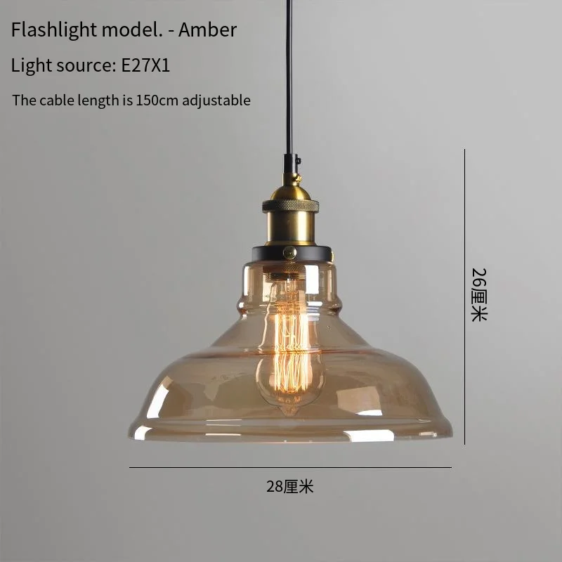    Led  Suspension Light Creative room Home Decors Accessories Amber Color Gl Ha - £168.77 GBP