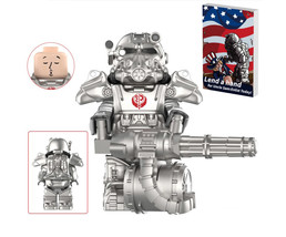  Power Armor Green Silver Fallout Video Game Tv Show Minifigure Gift - $186.49 MXN