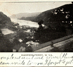 1905 Harpers Ferry W Va Aerial View White Border Undivided Back Postcard - £7.47 GBP