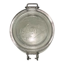Le Parfait Super Jar 7" Tall Wire Bail Glass Canister France 3.5" Base Vtg Quart image 5