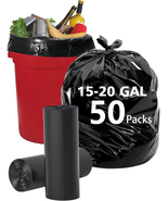 15-20 Gallon Trash Bags Unscented, 50 Count Bulk (30&quot;X36&quot;) Extra Large T... - $501.80 MXN