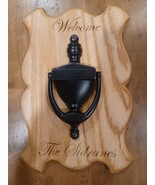 Doorknocker mounted on natural harwood - $34.22 CAD