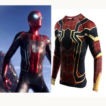 Avengers: Infinity War Spiderman T shirt Tee Long sleeve sport Fitness Male Cos - £31.16 GBP