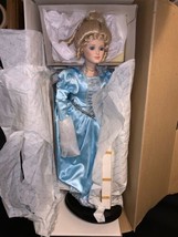1987 Danbury Mint Porcelain Doll Cinderella 24" with Original Box Vintage - $72.55