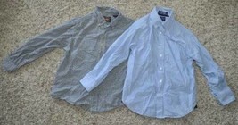 Boys Dress Shirt Arrow &amp; Route 66 Blue Stripe &amp; Plaid Long Sleeve-size 8 - £5.95 GBP