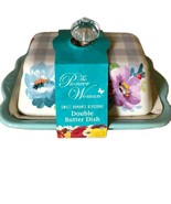 Pioneer Woman ~ Stoneware ~ Double Butter Dish ~ SWEET ROMANCE BLOSSOM P... - €34,24 EUR