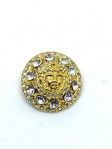 Versace Vintage Medusa Head Shank Dome Button with 3ple Clear Crystal Be... - $5,456.06 MXN