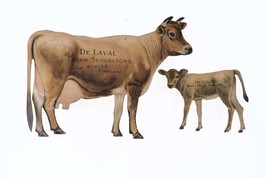 c1910 De Laval Cream Separator Diecut tin advertising cows - £194.62 GBP