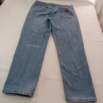 Carhartt Men's Jeans B17-STW Relaxed Fit Blue Cotton Denim Work Size 36X32 image 13