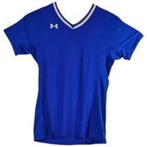 Womens Workout Tops Size S Small Under Armour Fitted Short Sleeve Blue Shirt - £25.18 GBP