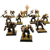 WFB Chaos Warriors Regiment 10x Hand Painted Miniature Plastic Goliath Golem DnD - £99.90 GBP