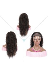 Youthfee 27” Drawstring Ponytail Deep Curly Heat Resistant Synthetic Ins... - £16.33 GBP