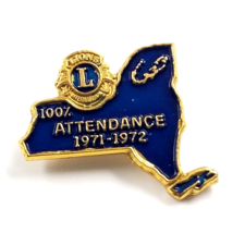 VTG Lions Club Int&#39;l New York State Bermuda 100% Attendance 1971-192 Lapel Pin - £7.51 GBP