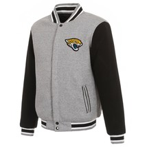 NFL Jacksonville Jaguars  Reversible Full Snap Fleece Jacket  JHD  2 Front Logos - £93.71 GBP