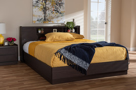 Merryn Brown Finished Queen Size Platform Storage Bed - $14,417.11 MXN