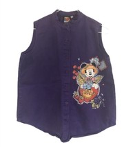 Vintage Mickey Mouse Unlimited Sleeveless Shirt Jerry Leigh Original Pur... - $13.80