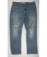 Levi&#39;s 505 Men&#39;s Regular Fit Destroyed Jeans 36 x 30 Distressed Ships To... - £15.05 GBP