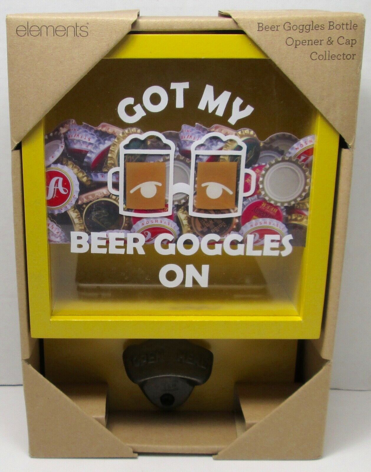Elements Beer Goggles Bottle Opener & Cap Collector - $21.84