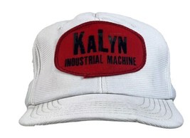 Vtg KaLyn Industrial Machine Mesh Trucker Snapback Hat Company Logo Patc... - £27.06 GBP