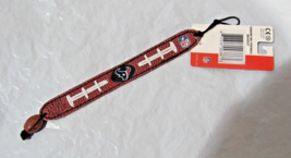 NFL Houston Texans Football Brown w/White Laces Bracelet by GameWear - £11.21 GBP