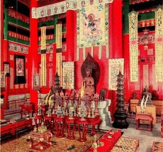 Vtg Postcard - Interior Of Chinese Lama Temple Chicago World&#39;s Fair 1933 - £5.14 GBP