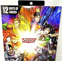 Boys Socks Justice League 12 Days Of Socks 2018 Dc Set Shoe Size Medium - $18.92