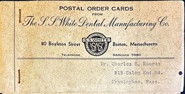 White Dental Supply Postal Order Cards Book Of 10 Vintage Postcards - £37.94 GBP