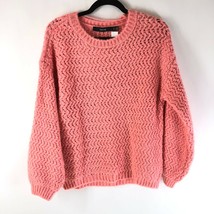 Vero Moda Freja Sweater Crew Neck Oversized Chunky Knit Pink Size M - £19.24 GBP