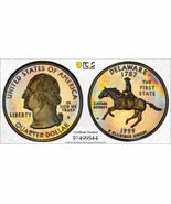 Toned 1999 S PR 68 DCAM Delaware State Quarter PCGS Graded Certified 114 - $93.16 CAD