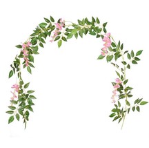 2 meters long wisteria flower rattan garland artificial plants garland,,wall Han - $6.99