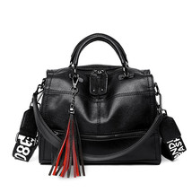 Wide Shoulder Strap Retro Women Handbags High Quality Leather Ladies Shoulder Ba - £40.70 GBP