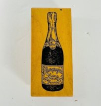 PSX Champagne Bottle Celebrate Reims France Rubber Stamp F2786 - £7.82 GBP