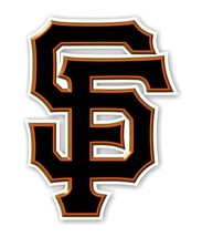 San Francisco Giants &quot; SF&quot; (Black) Large Size Decal / Sticker Die cut - £10.89 GBP+
