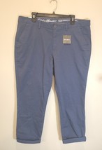 NEW Eddie Bauer Pants Womens 18 Blue Boyfriend Slim Leg Relaxed Hip Mid ... - $414.34 MXN