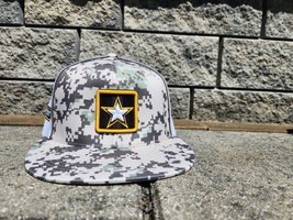 US Army Digital Camo Trucker Baseball Hat Flexfit Cap | Officially Licensed - $34.65