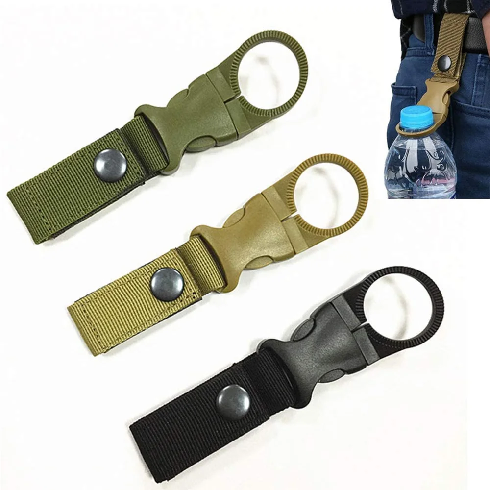 Outdoor Water Bottle Hook Tool Practical Waist Belt/Backpack Kettle Buckle - £8.23 GBP