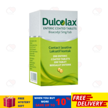 DULCOLAX Tablets (Bisacodyl 5mg) 200&#39;s For Constipation Relief FREE SHIP... - £29.21 GBP